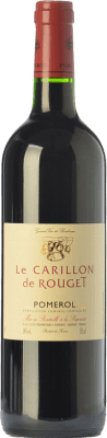 32,95 € Бесплатная доставка | Красное вино Château Rouget Le Carillon Crianza — Крианса A.O.C. Pomerol Бордо Франция Merlot — Мерло, Cabernet Franc — Каберне Фран 75 cl
