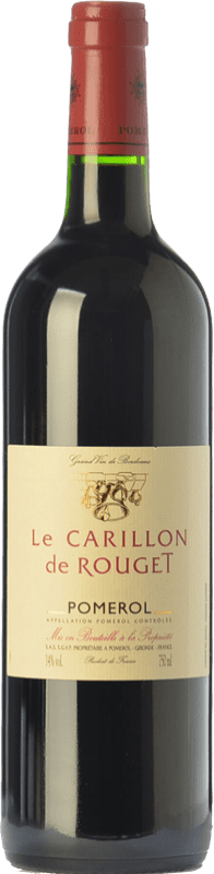 31,95 € Envio grátis | Vinho tinto Château Rouget Le Carillon Crianza A.O.C. Pomerol Bordeaux França Merlot, Cabernet Franc Garrafa 75 cl