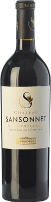 38,95 € Spedizione Gratuita | Vino Rosso Château Sansonnet Grand Cru Crianza — Invecchiato in Botte A.O.C. Saint-Émilion bordò Francia Merlot, Cabernet Franc 75 cl