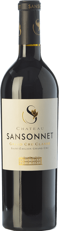 37,95 € Бесплатная доставка | Красное вино Château Sansonnet старения A.O.C. Saint-Émilion Grand Cru Бордо Франция Merlot, Cabernet Franc бутылка 75 cl