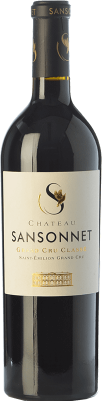 38,95 € Envoi gratuit | Vin Rouge Château Sansonnet Grand Cru Crianza A.O.C. Saint-Émilion Bordeaux France Merlot, Cabernet Franc Bouteille 75 cl