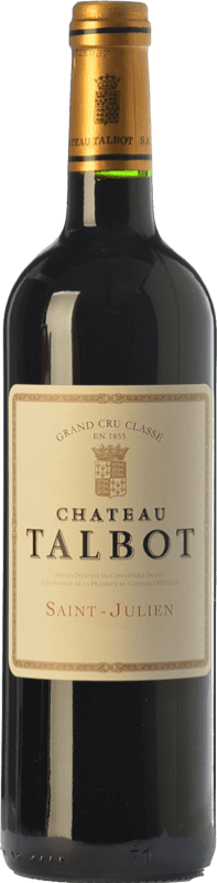 71,95 € Бесплатная доставка | Красное вино Château Talbot старения A.O.C. Saint-Julien Бордо Франция Merlot, Cabernet Sauvignon, Petit Verdot бутылка 75 cl