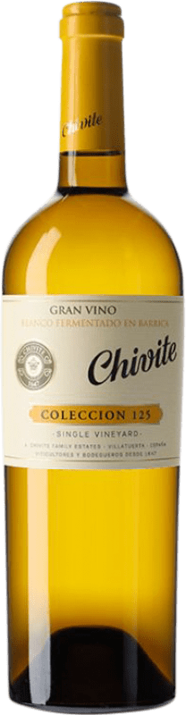 76,95 € Spedizione Gratuita | Vino Bianco Chivite Colección 125 Crianza — Invecchiato in Botte D.O. Navarra Navarra Spagna Chardonnay Bottiglia 75 cl