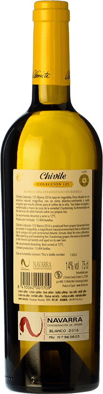 63,95 € Free Shipping | White wine Chivite Colección 125 Crianza D.O. Navarra Navarre Spain Chardonnay Bottle 75 cl