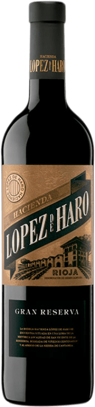 24,95 € Envío gratis | Vino Tinto Hacienda López de Haro Gran Reserva D.O.Ca. Rioja La Rioja España Tempranillo, Graciano 75 cl