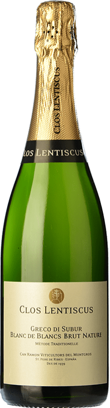 16,95 € 免费送货 | 白起泡酒 Clos Lentiscus Blanc de Blancs Clàssic Brut Nature 预订 D.O. Penedès 加泰罗尼亚 西班牙 Malvasía de Sitges 瓶子 75 cl