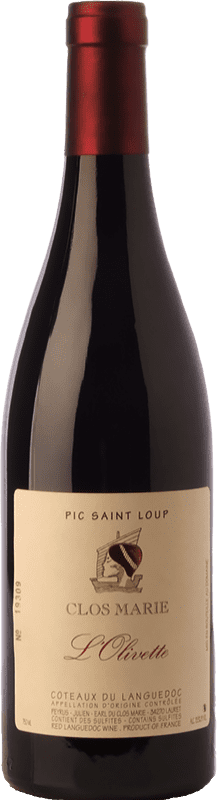 18,95 € Envoi gratuit | Vin Rouge Clos Marie L'Olivette Crianza I.G.P. Vin de Pays Languedoc Languedoc France Garnacha — Grenache, Cinsault Bouteille 75 cl