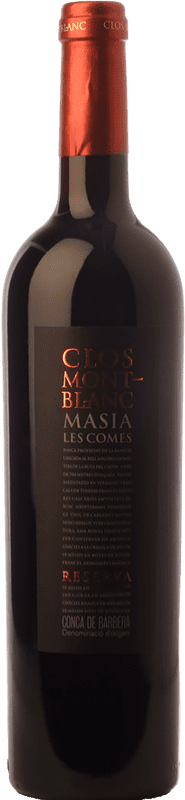 19,95 € 免费送货 | 红葡萄酒 Clos Montblanc Masia Les Comes Crianza — 陈酿 D.O. Conca de Barberà 加泰罗尼亚 西班牙 Merlot — 梅洛, Cabernet Sauvignon — 赤霞珠 75 cl