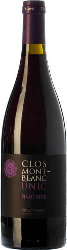 21,95 € Envio grátis | Vinho Tinto Clos Montblanc Únic Crianza D.O. Conca de Barberà Catalunha Espanha Pinot Noir Garrafa 75 cl