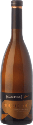33,95 € Free Shipping | White wine Clos Pons Roc de Foc Aged D.O. Costers del Segre Catalonia Spain Macabeo Bottle 75 cl