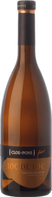 27,95 € Spedizione Gratuita | Vino Bianco Clos Pons Roc de Foc Crianza — Invecchiato in Botte D.O. Costers del Segre Catalogna Spagna Macabeo 75 cl