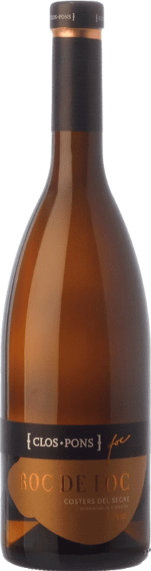 29,95 € Free Shipping | White wine Clos Pons Roc de Foc Crianza D.O. Costers del Segre Catalonia Spain Macabeo Bottle 75 cl