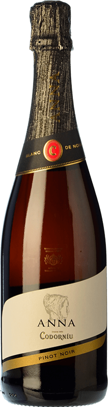 13,95 € Kostenloser Versand | Weißer Sekt Codorníu Anna Blanc de Noirs D.O. Cava Katalonien Spanien Pinot Schwarz Flasche 75 cl
