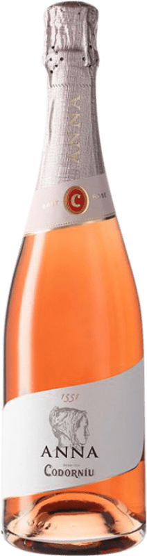 14,95 € Envio grátis | Espumante rosé Codorníu Anna Rosé Brut D.O. Cava Catalunha Espanha Pinot Preto, Chardonnay Garrafa 75 cl