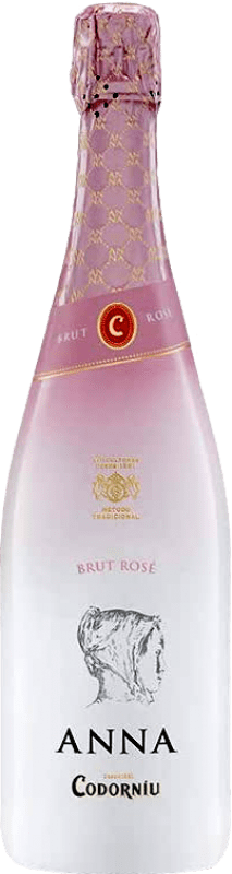 12,95 € Free Shipping | Rosé sparkling Codorníu Anna Rosé Sleever Print Brut D.O. Cava Catalonia Spain Pinot Black, Chardonnay Bottle 75 cl