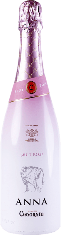 13,95 € Envio grátis | Espumante rosé Codorníu Anna Rosé Sleever Print Brut D.O. Cava Catalunha Espanha Pinot Preto, Chardonnay Garrafa 75 cl