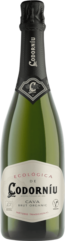 8,95 € Free Shipping | White sparkling Codorníu Ecológico Brut D.O. Cava Catalonia Spain Macabeo, Xarel·lo, Parellada Organic Bottle 75 cl