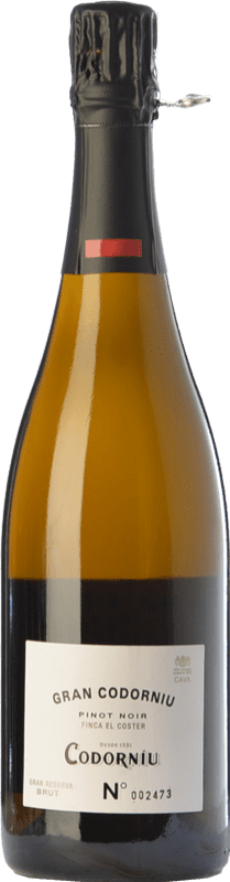 53,95 € Free Shipping | White sparkling Codorníu Gran Codorníu Finca El Coster Grand Reserve D.O. Cava Catalonia Spain Pinot Black Bottle 75 cl