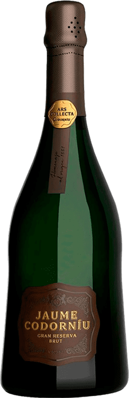 33,95 € 免费送货 | 白起泡酒 Codorníu Ars Collecta Jaume 大储备 D.O. Cava 加泰罗尼亚 西班牙 Pinot Black, Xarel·lo, Chardonnay 瓶子 75 cl