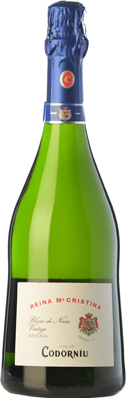 15,95 € Free Shipping | White sparkling Codorníu Reina María Cristina Blanc de Noirs Reserve D.O. Cava Catalonia Spain Pinot Black Bottle 75 cl