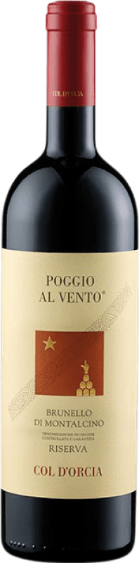 156,95 € Envio grátis | Vinho tinto Col d'Orcia Poggio al Vento D.O.C.G. Brunello di Montalcino Tuscany Itália Sangiovese Garrafa 75 cl