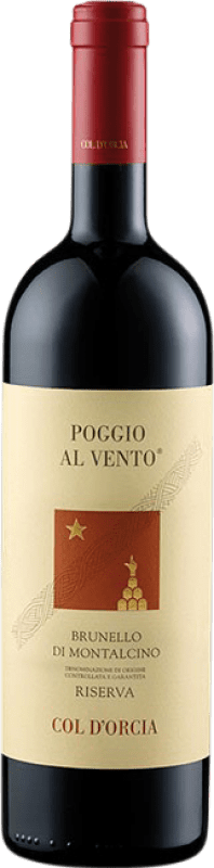 99,95 € Envío gratis | Vino tinto Col d'Orcia Poggio al Vento D.O.C.G. Brunello di Montalcino Toscana Italia Sangiovese Botella 75 cl