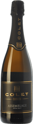 35,95 € Envoi gratuit | Blanc mousseux Colet Assemblage Extra- Brut Réserve D.O. Penedès Catalogne Espagne Pinot Noir, Chardonnay Bouteille 75 cl