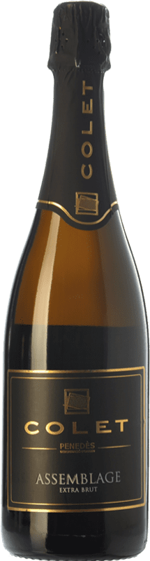 28,95 € Kostenloser Versand | Weißer Sekt Colet Assemblage Extra Brut Reserve — Gereift D.O. Penedès Katalonien Spanien Pinot Noir — Spätburgunder, Chardonnay Flasche 75 cl