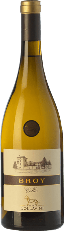 29,95 € Free Shipping | White wine Collavini Broy D.O.C. Collio Goriziano-Collio Friuli-Venezia Giulia Italy Chardonnay, Sauvignon White, Friulano Bottle 75 cl