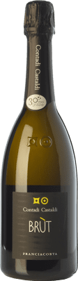 19,95 € Бесплатная доставка | Белое игристое Contadi Castaldi брют D.O.C.G. Franciacorta Ломбардии Италия Pinot Black, Chardonnay, Pinot White бутылка 75 cl