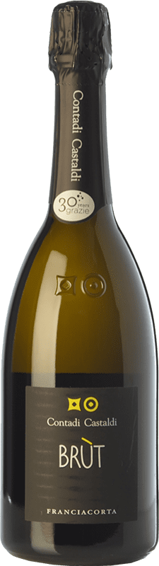 26,95 € Envoi gratuit | Vin Mousseux Blanc Contadi Castaldi Brut D.O.C.G. Franciacorta Lombardia Italie Pinot Noir, Chardonnay, Pinot Blanc Bouteille 75 cl