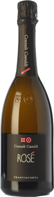 22,95 € Spedizione Gratuita | Spumante rosato Contadi Castaldi Rosé D.O.C.G. Franciacorta lombardia Italia Pinot Nero, Chardonnay Bottiglia 75 cl