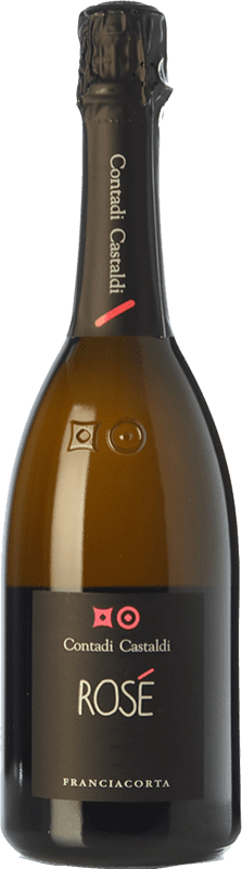 22,95 € Free Shipping | Rosé sparkling Contadi Castaldi Rosé D.O.C.G. Franciacorta Lombardia Italy Pinot Black, Chardonnay Bottle 75 cl