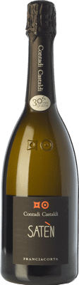 24,95 € Kostenloser Versand | Weißer Sekt Contadi Castaldi Satèn D.O.C.G. Franciacorta Lombardei Italien Chardonnay Flasche 75 cl