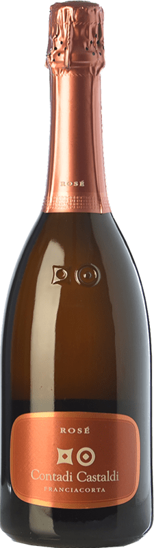 29,95 € Kostenloser Versand | Rosé Sekt Contadi Castaldi Soul Rosé D.O.C.G. Franciacorta Lombardei Italien Spätburgunder, Chardonnay Flasche 75 cl