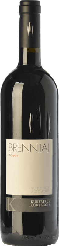 43,95 € Envio grátis | Vinho tinto Cortaccia Brenntal D.O.C. Alto Adige Trentino-Alto Adige Itália Merlot Garrafa 75 cl