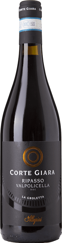 17,95 € Бесплатная доставка | Красное вино Corte Giara La Groletta D.O.C. Valpolicella Ripasso Венето Италия Corvina — Корвина, Rondinella — Рондинелла Бутылка 75 cl