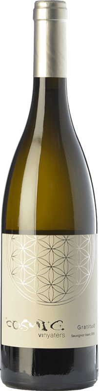 21,95 € Envío gratis | Vino blanco Còsmic Gratitud Crianza España Sauvignon Blanca Botella 75 cl
