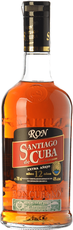 49,95 € 免费送货 | 朗姆酒 Cuba Ron Santiago 古巴 12 岁 瓶子 70 cl
