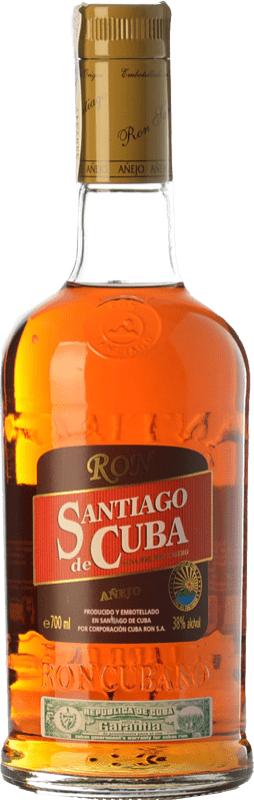 13,95 € Kostenloser Versand | Rum Cuba Ron Santiago de Añejo Kuba Flasche 70 cl