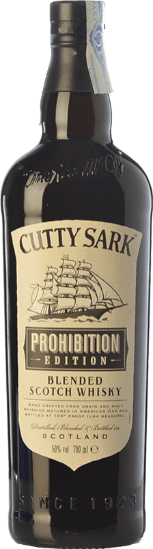 28,95 € 免费送货 | 威士忌混合 Cutty Sark Prohibition 苏格兰 英国 瓶子 70 cl