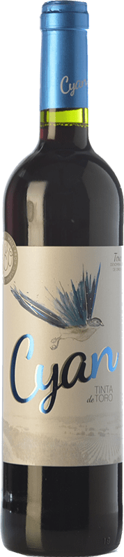 9,95 € 免费送货 | 红酒 Cyan 6 Meses 橡木 D.O. Toro 卡斯蒂利亚莱昂 西班牙 Tinta de Toro 瓶子 75 cl