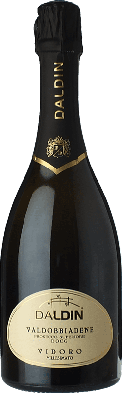16,95 € 送料無料 | 白スパークリングワイン DalDin Vidoro D.O.C.G. Prosecco di Conegliano-Valdobbiadene トレヴィーゾ イタリア Glera ボトル 75 cl