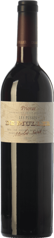 21,95 € Free Shipping | Red wine De Muller Les Pusses Aged D.O.Ca. Priorat Catalonia Spain Merlot, Syrah Bottle 75 cl
