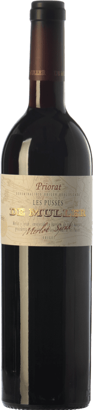 22,95 € Бесплатная доставка | Красное вино De Muller Les Pusses Crianza — Крианса D.O.Ca. Priorat Каталония Испания Merlot — Мерло, Syrah — Сира 75 cl