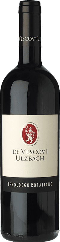 18,95 € Spedizione Gratuita | Vino rosso Vescovi Ulzbach D.O.C. Teroldego Rotaliano Trentino Italia Teroldego Bottiglia 75 cl