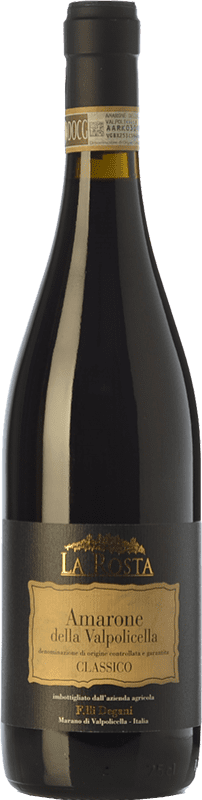 34,95 € 免费送货 | 红酒 Degani La Rosta D.O.C.G. Amarone della Valpolicella 威尼托 意大利 Corvina, Rondinella, Molinara, Oseleta 瓶子 75 cl