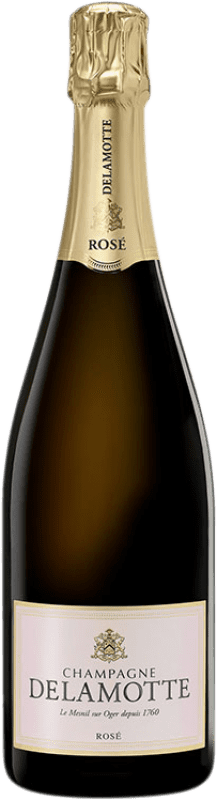 109,95 € 免费送货 | 玫瑰气泡酒 Delamotte Rosé 香槟 预订 A.O.C. Champagne 香槟酒 法国 Pinot Black, Chardonnay 瓶子 75 cl