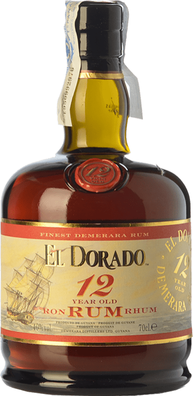 45,95 € Envio grátis | Rum Demerara El Dorado Guiana 12 Anos 70 cl