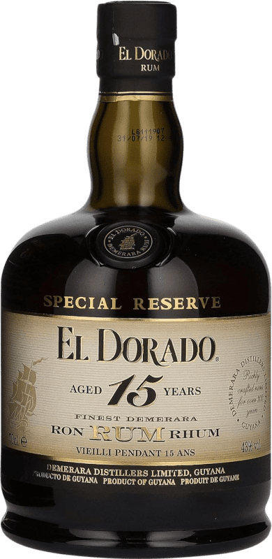 63,95 € Envoi gratuit | Rhum Demerara El Dorado Guyane 15 Ans 70 cl